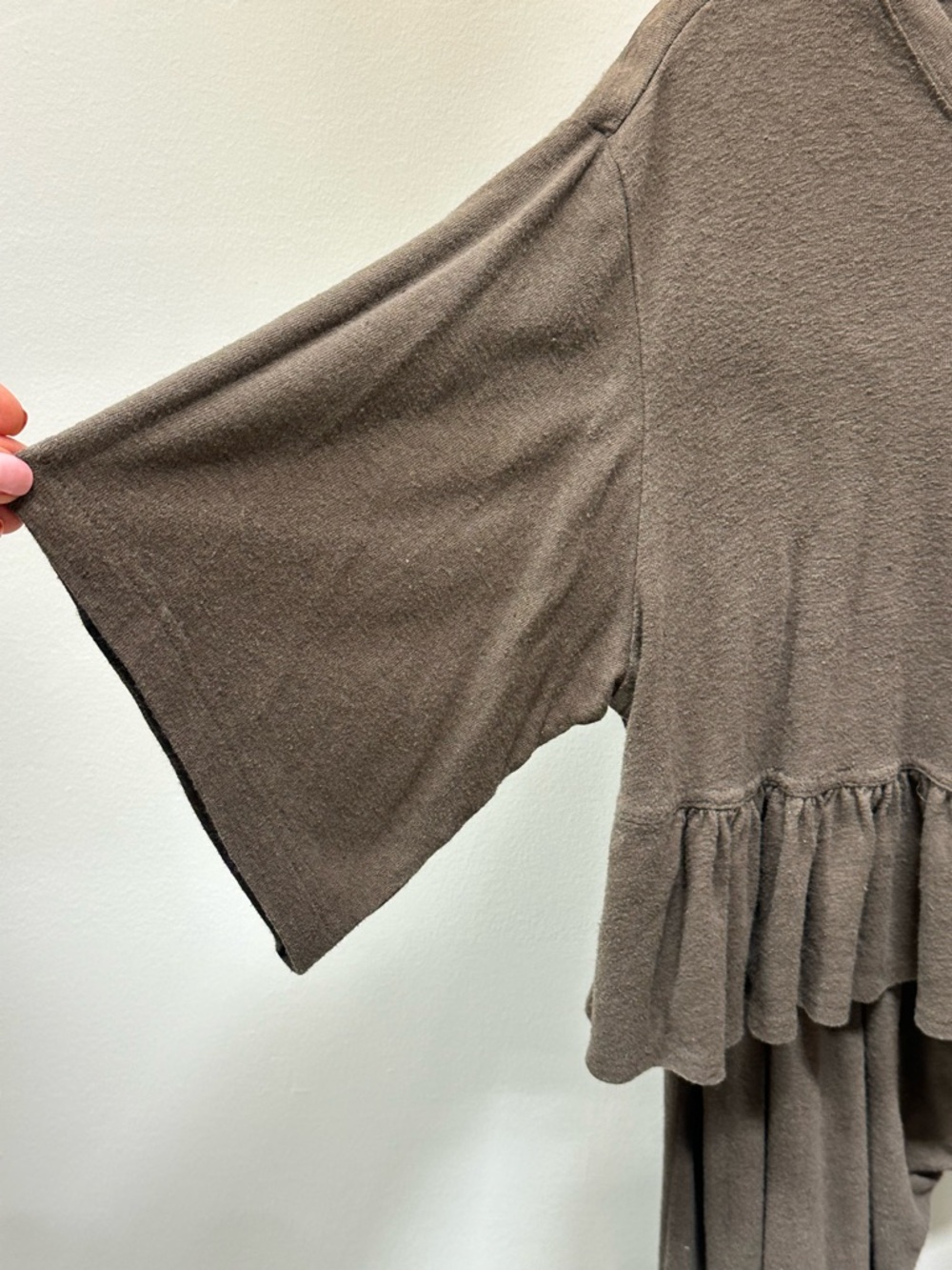 Free People Beach Olive Brown Alma RuffleTwo Piece Harem Pant Set Small - Picture 5 of 9